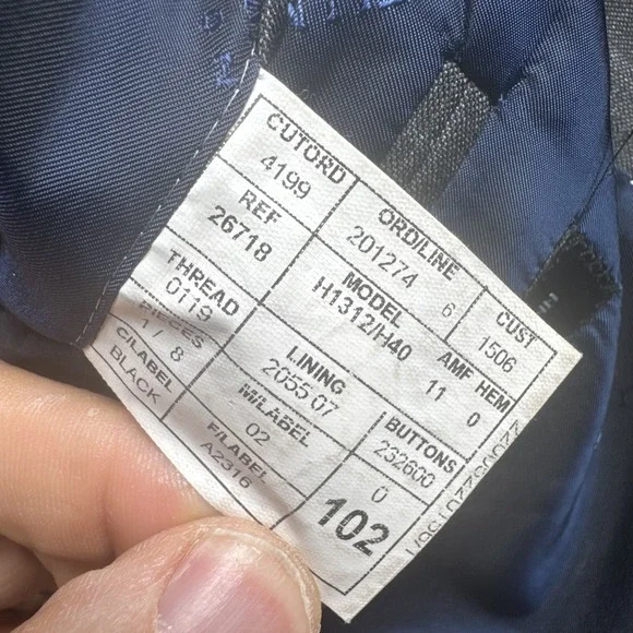 Patrick Hellmann Loro Piana Super 130s‎ Black Wool Blazer 42R US Sport Coat